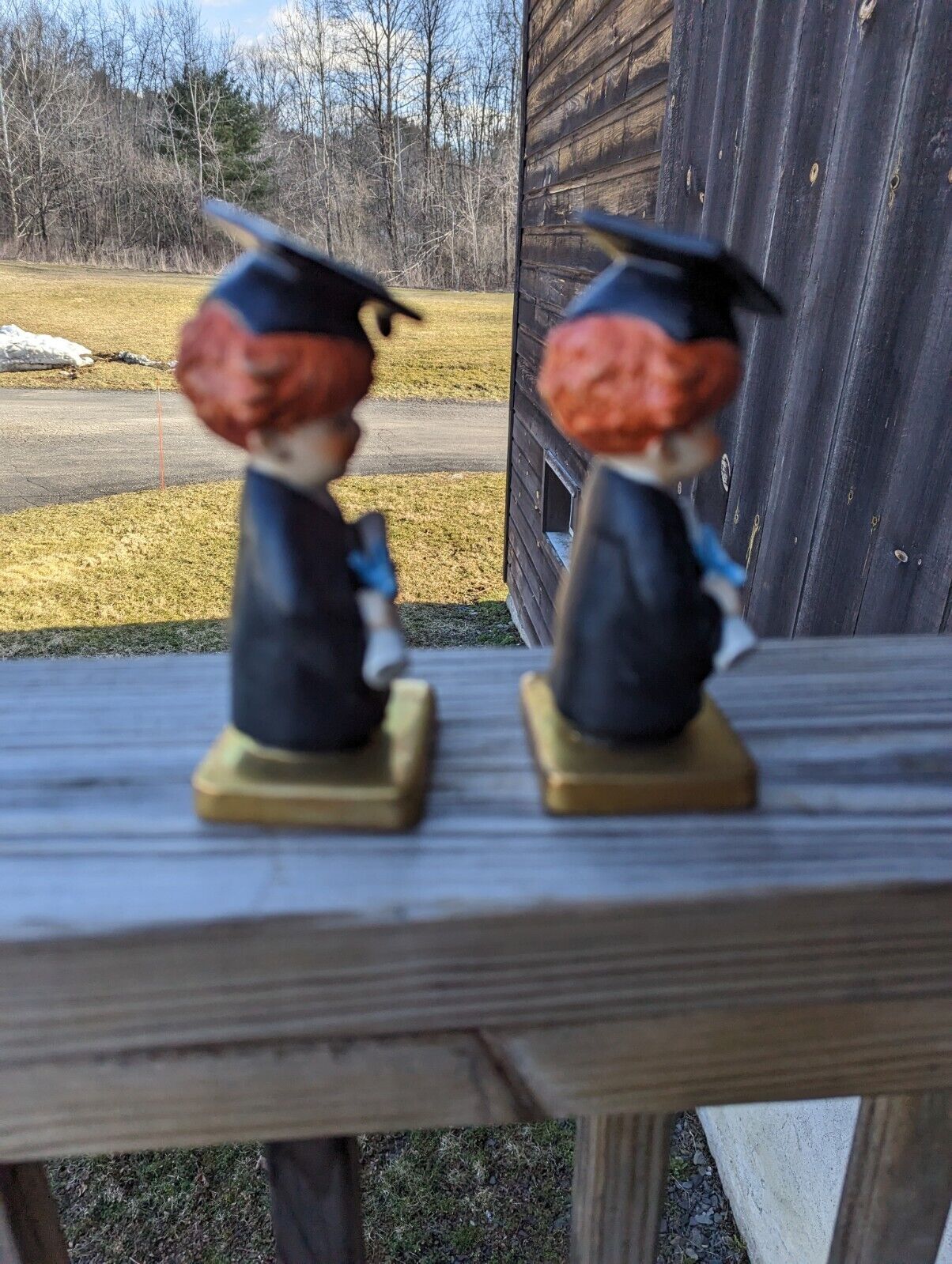 Pair of GOEBEL REDHEAD BACHELOR DEGREE FIGURINES (BOY GRADUATE) 5"H WEST GERMANY