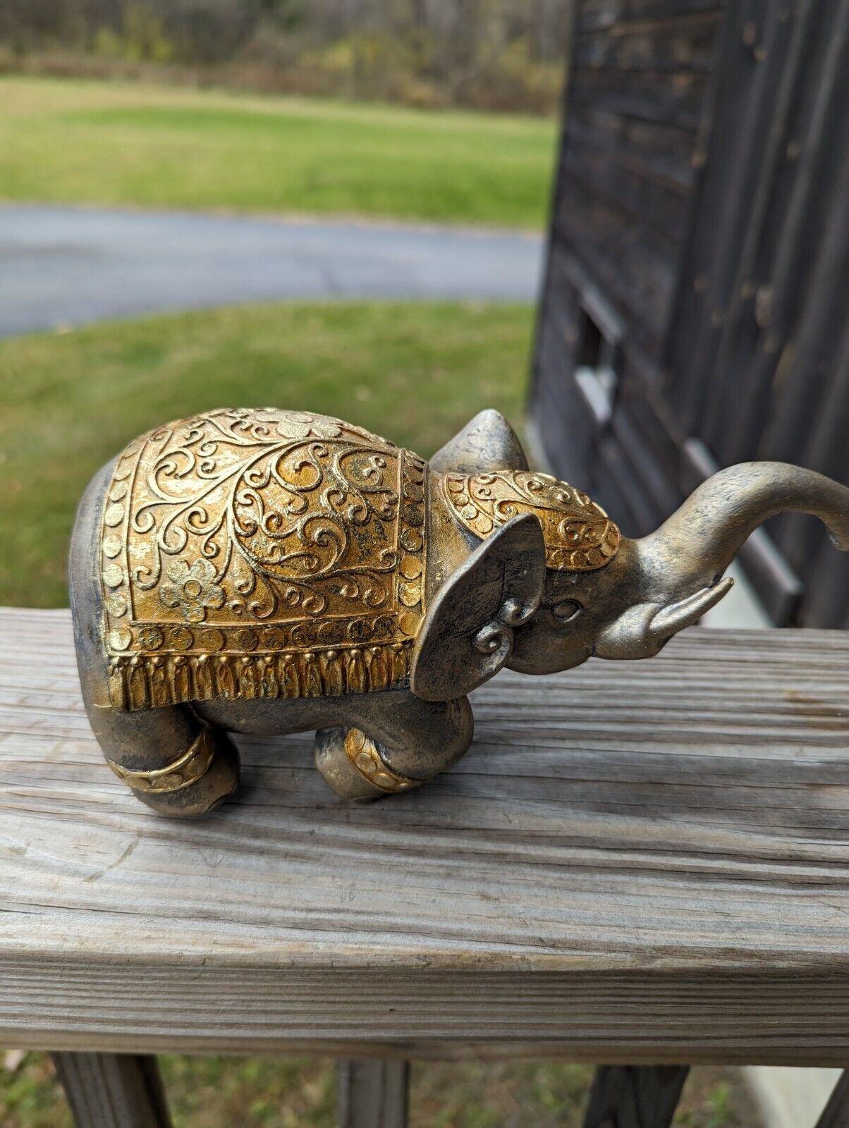 Embellished Wood Magnificent Elephant Made In India