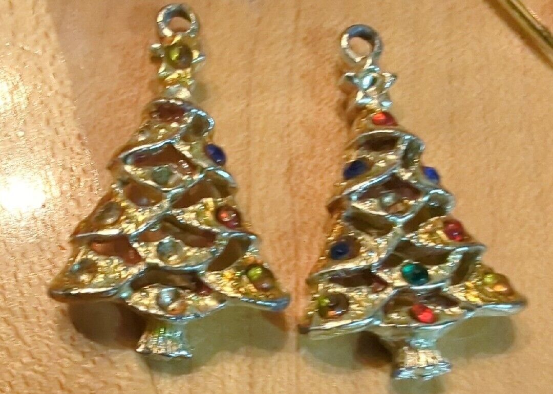 Two Vintage Christmas Trees Pendant