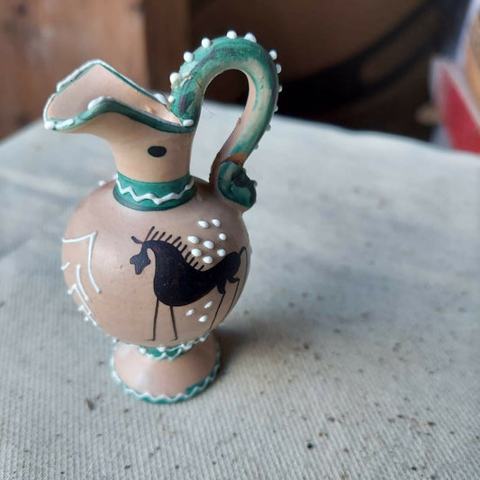 Vintage Ceramic Italy 65 Miniature Pitcher