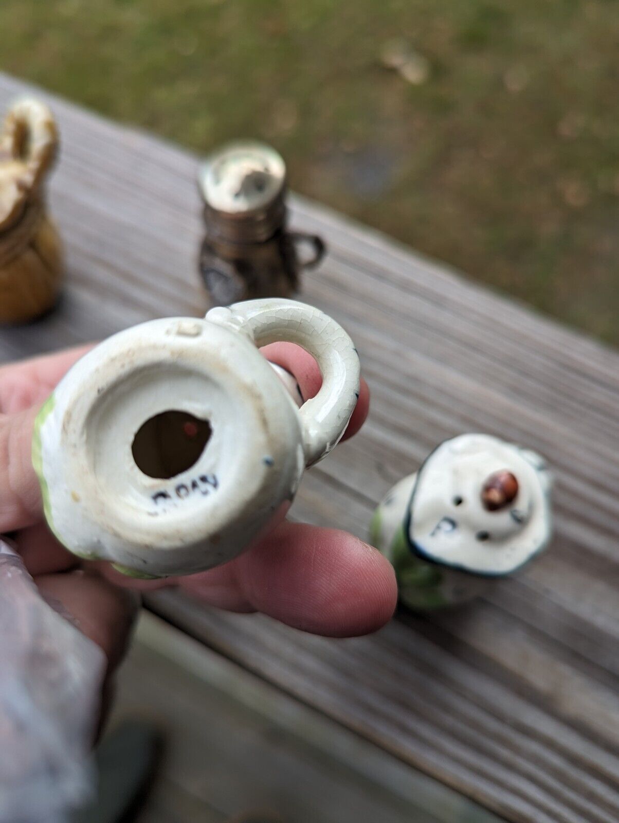 Salt & Pepper Shakers Cactus Vintage Ceramic Salt and Pepper Shakers Japan