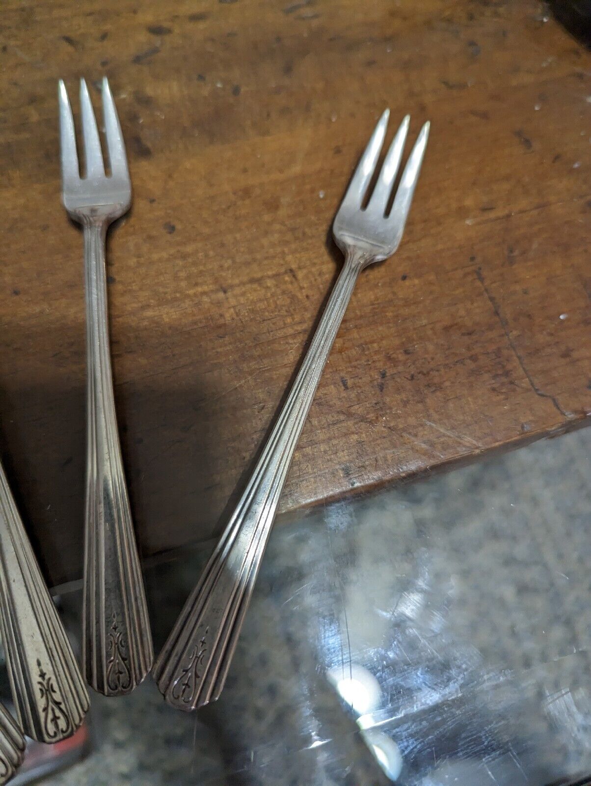 Set Of Four Vintage Avon Silver Plated Cocktail Forks