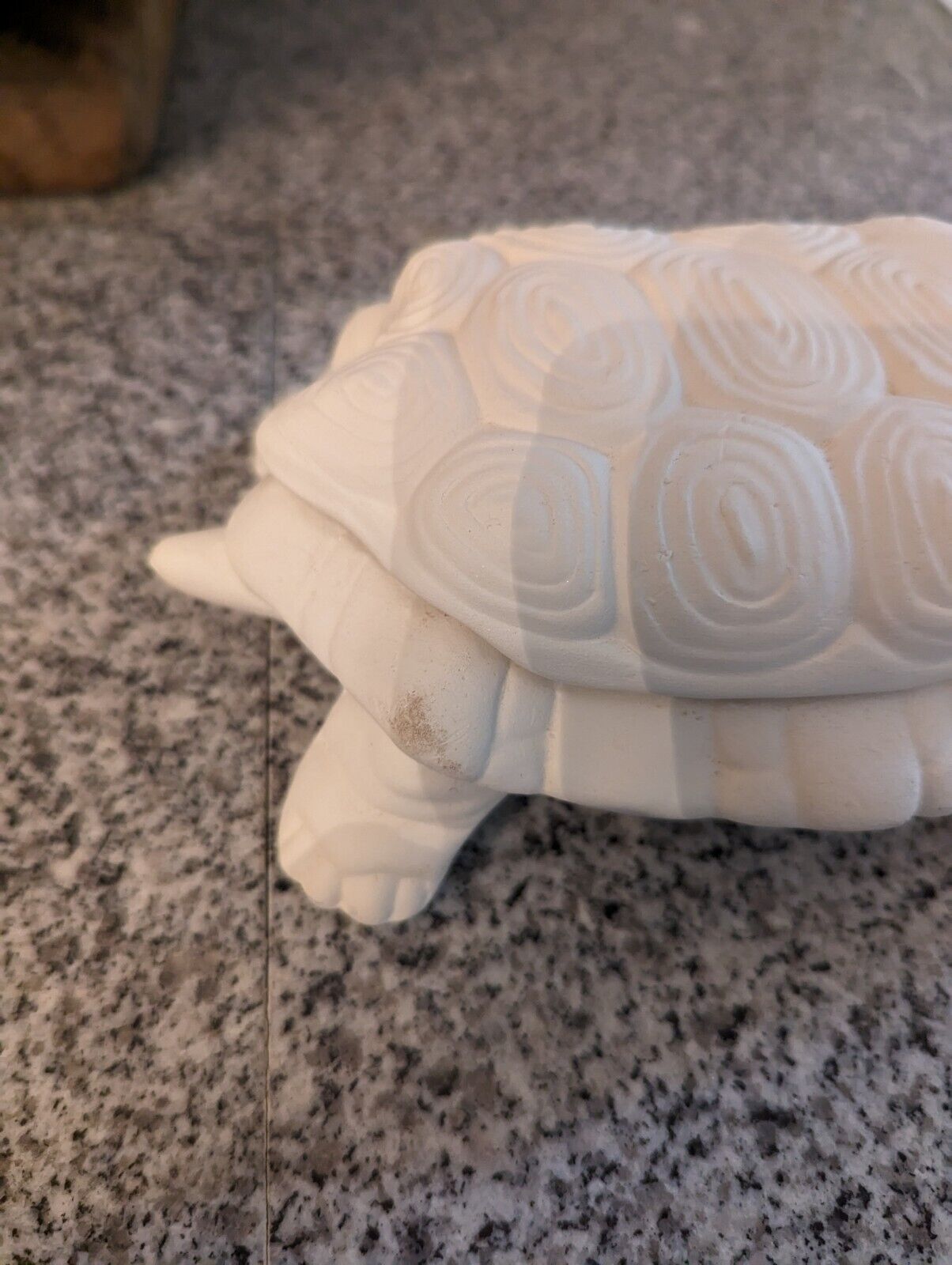 Arnels All White Turtle Jewelry Larg Trinket box Mold Aprox 6" By 3.5"