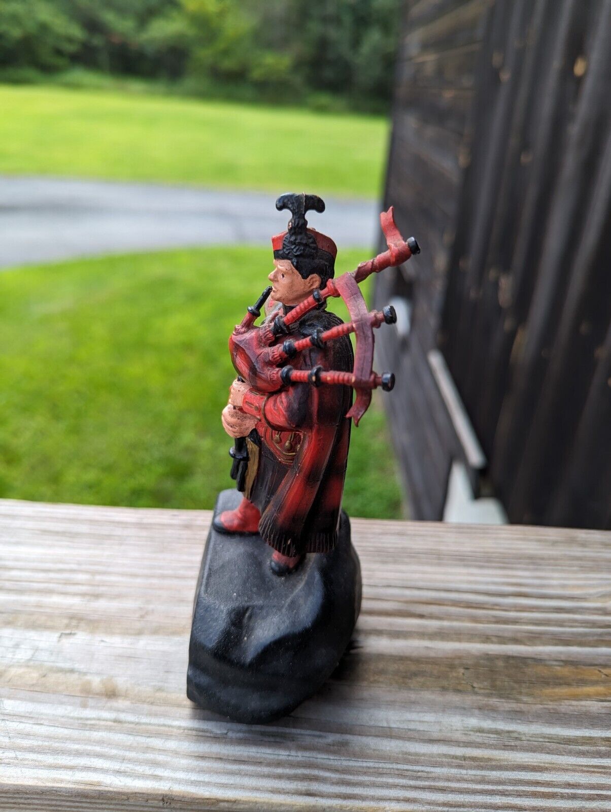 Scottish Piper Figurine About 8.5" Tall 4" Wide