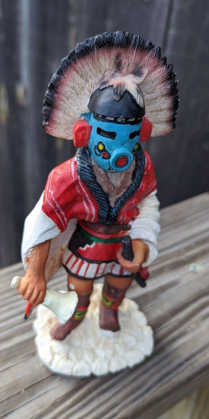 Vintage 1980 Hopi Kachina Ceramic 7" Figurine