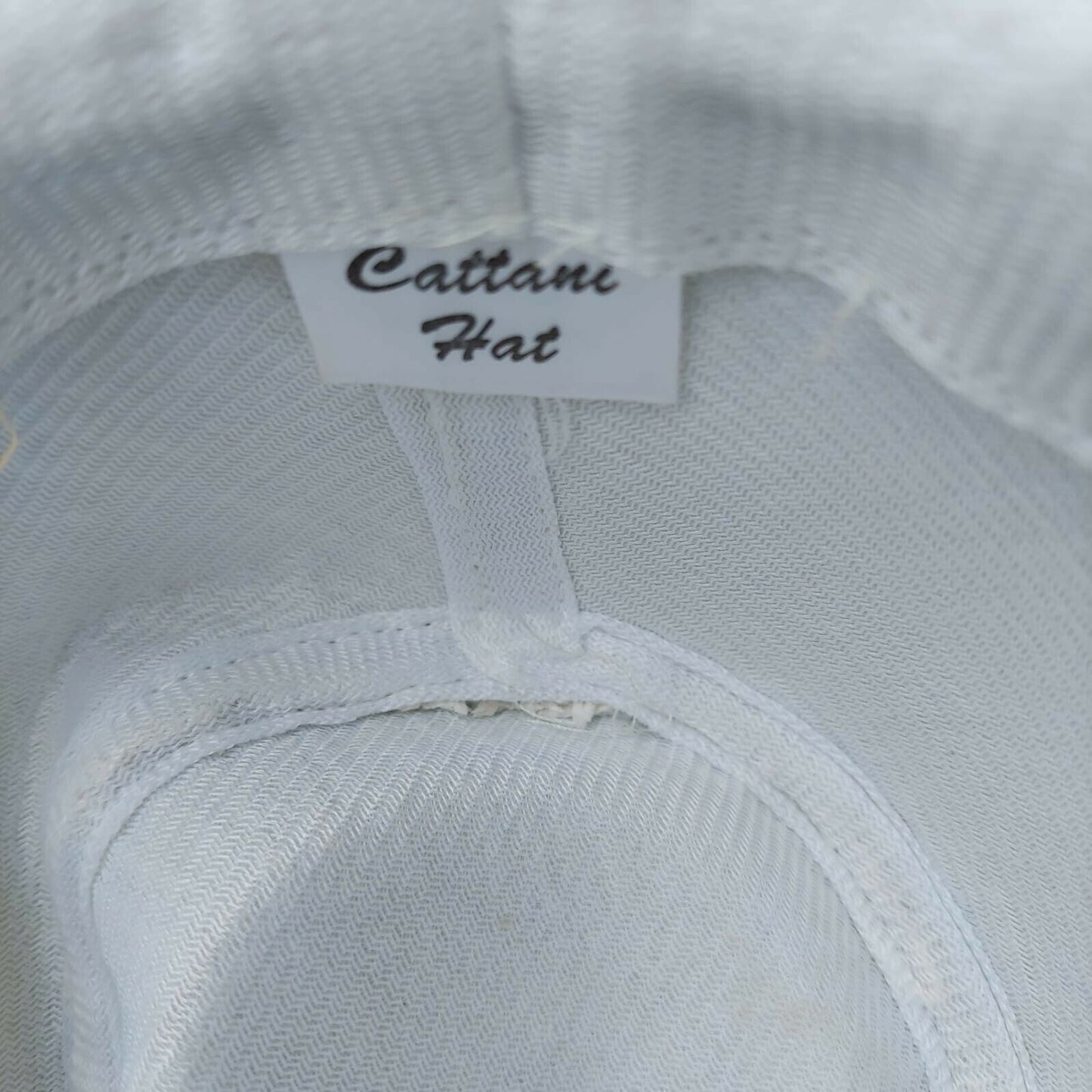 Cattani Straw Fedora Style White Hat