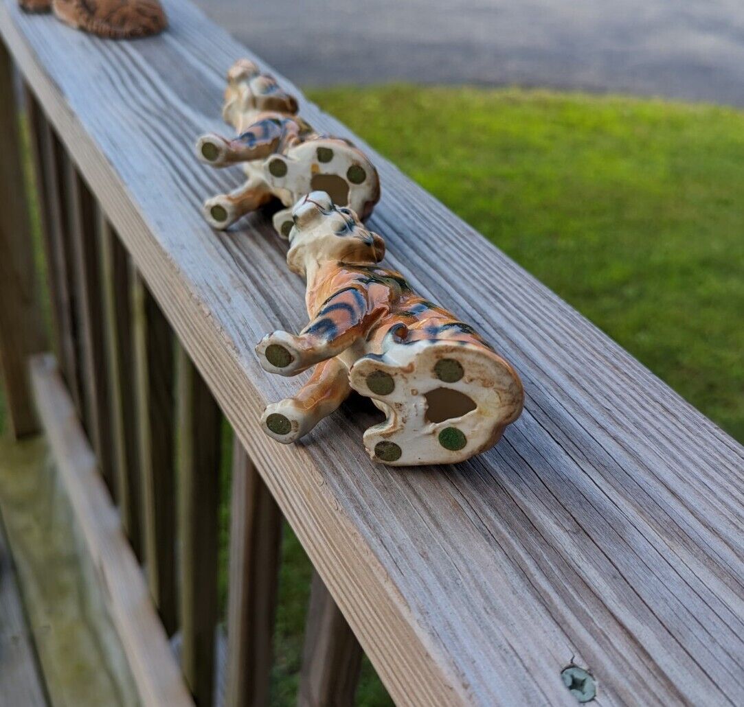 Vintage Two Ceramic Tigers