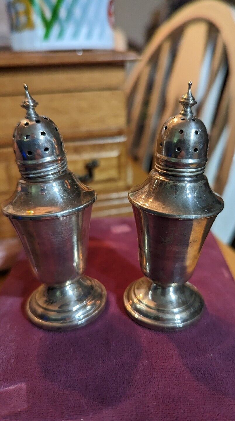 Sterling By Frank M Whiting Salt And Pepper Shakers