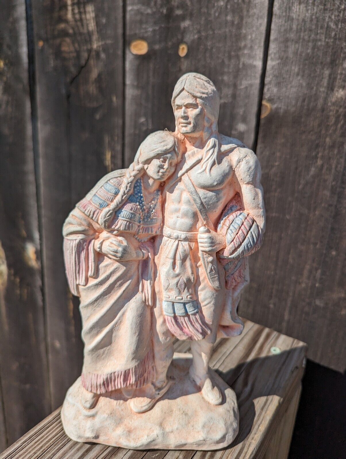 Native American Couple Ceramic Figure