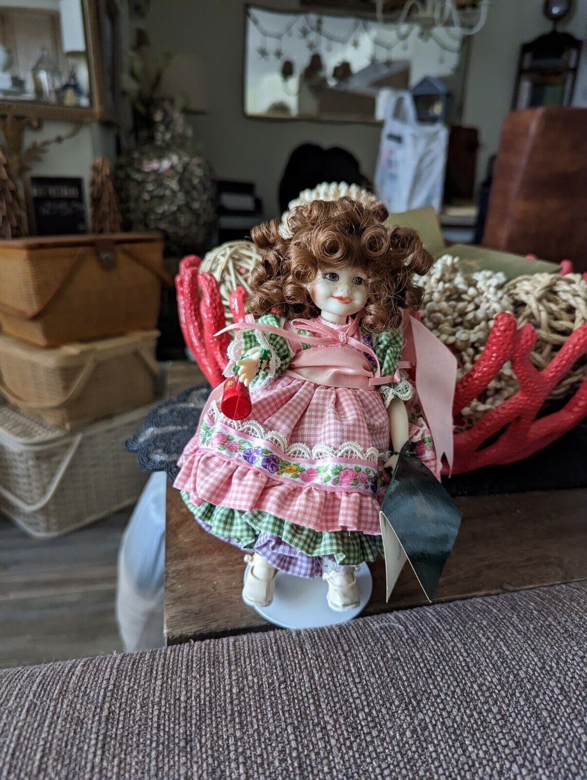 Vintage Doll "Marie, Marie , quite contrary" design by Chris Miller with stand