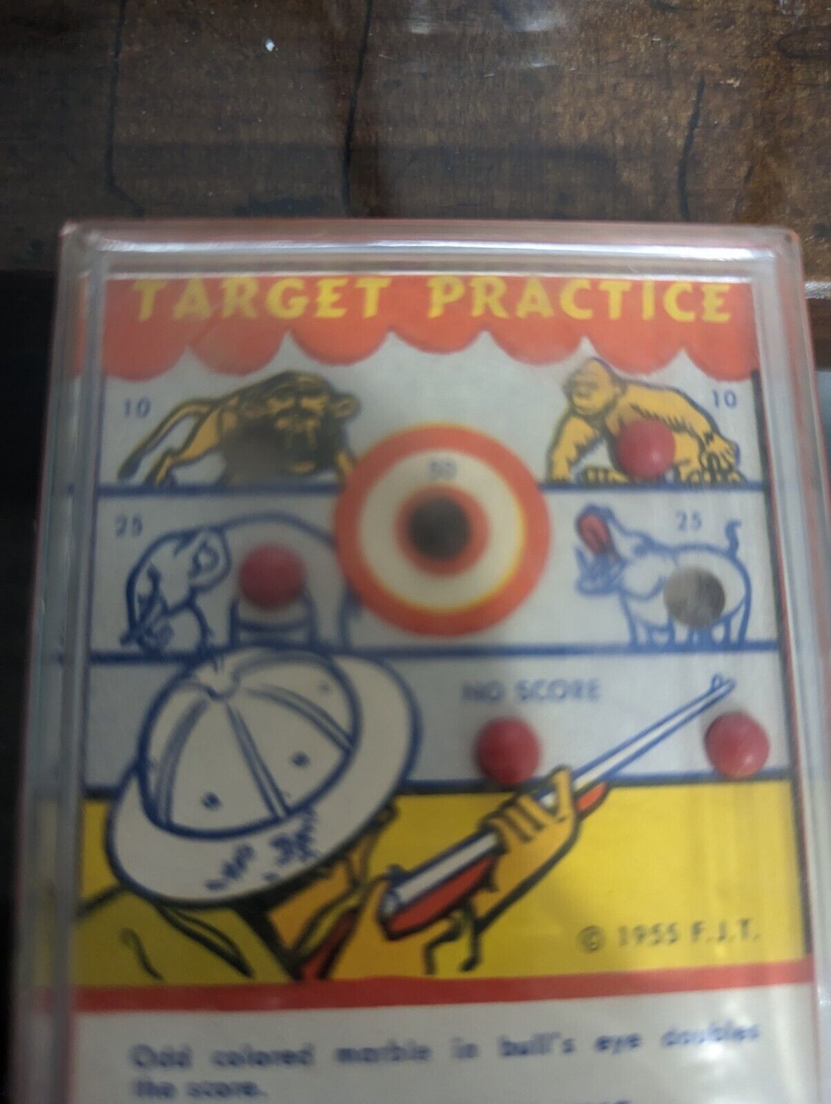 Vintage Target Practice Pinhole Game 1955 Comon Tartar Inc