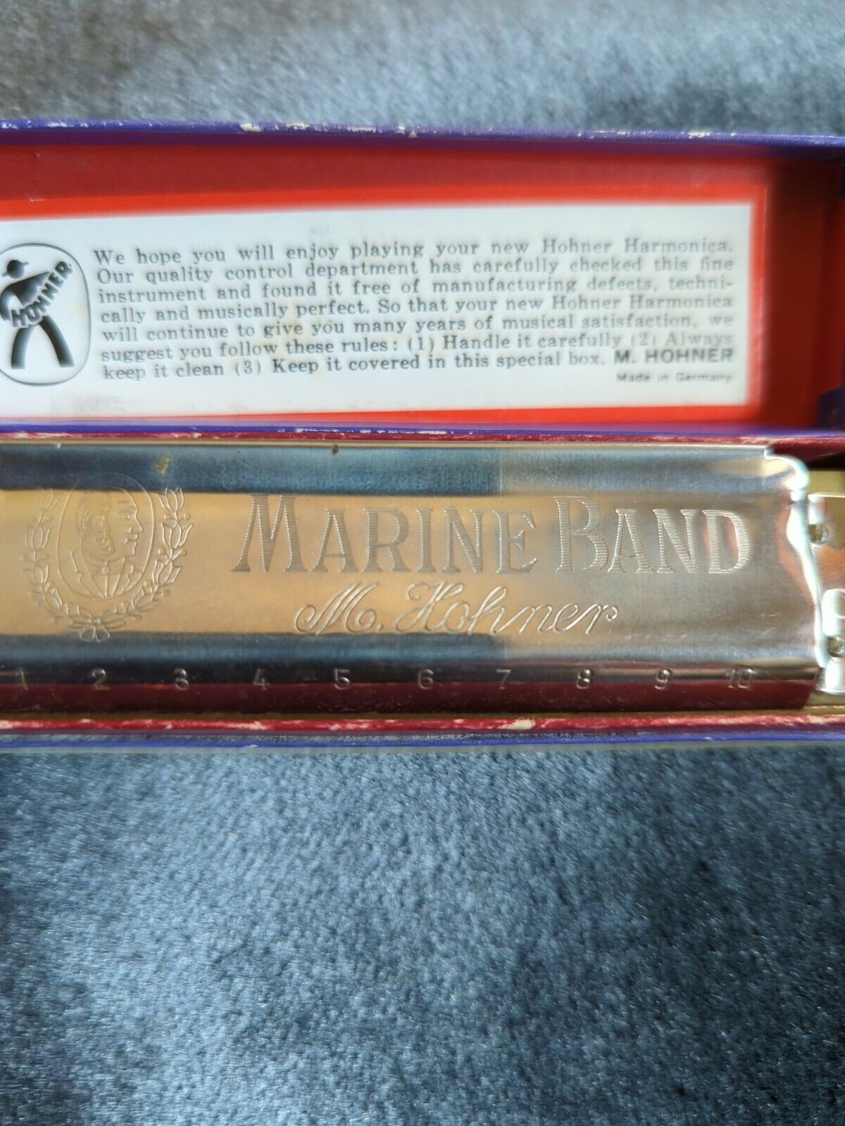 Marine Band M. Honer No 1896 Harmonica Germany