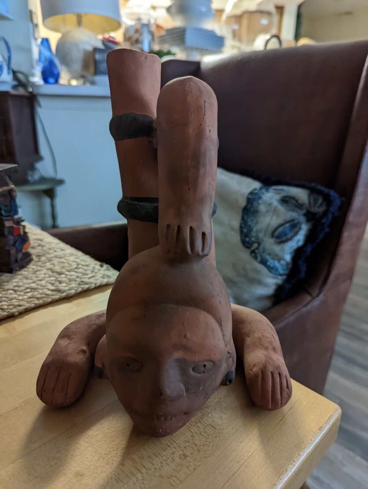 Terracotta Mayan Art Statue