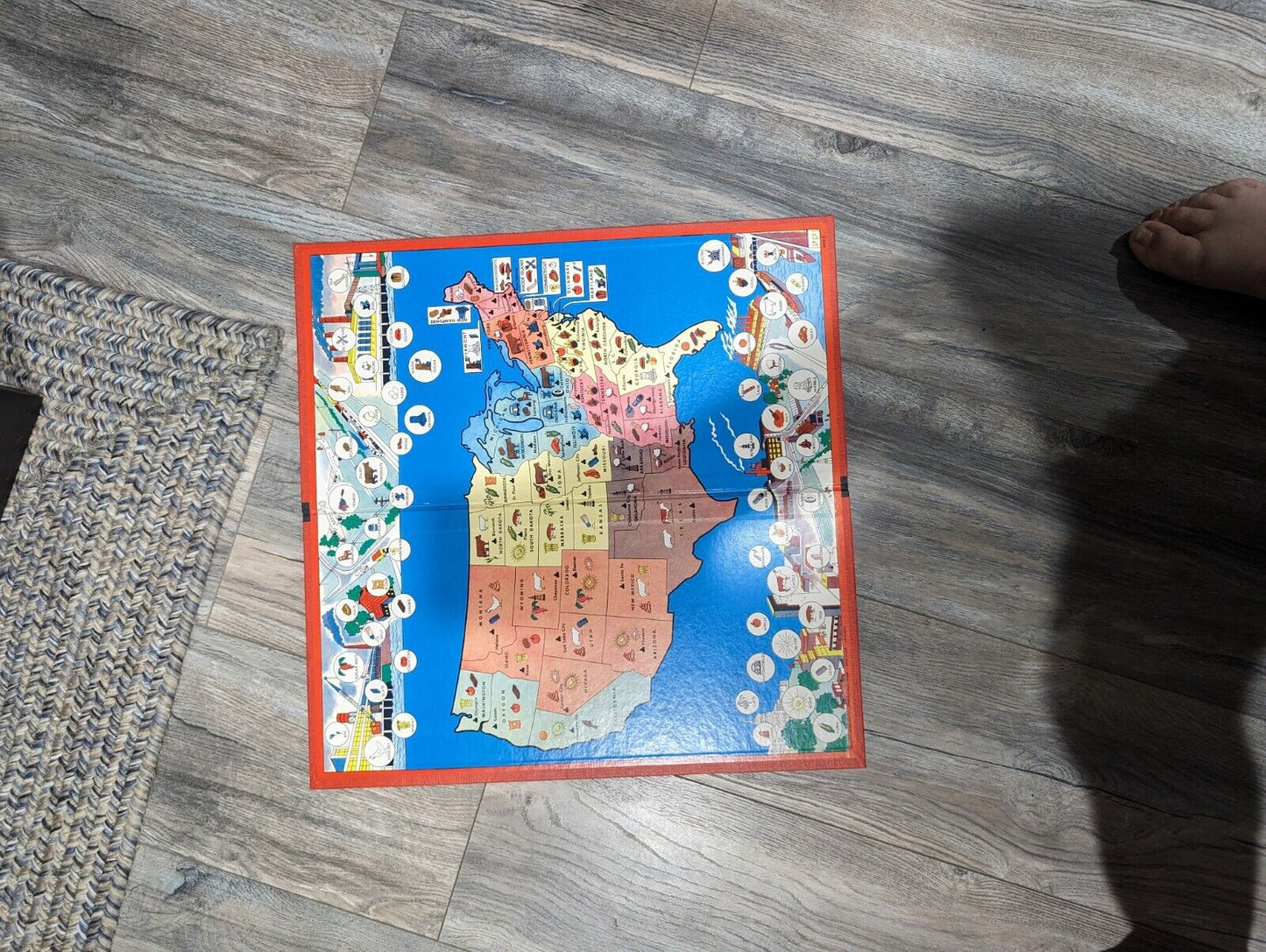 Vintage 1954 Milton Bradley Game of States Board Game COMPLETE Made In USA