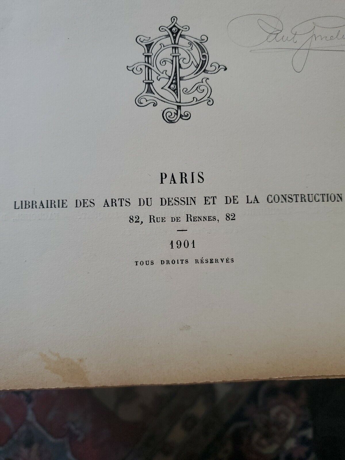 Traite Perspective linéaire By JJ Piller Paris 1901