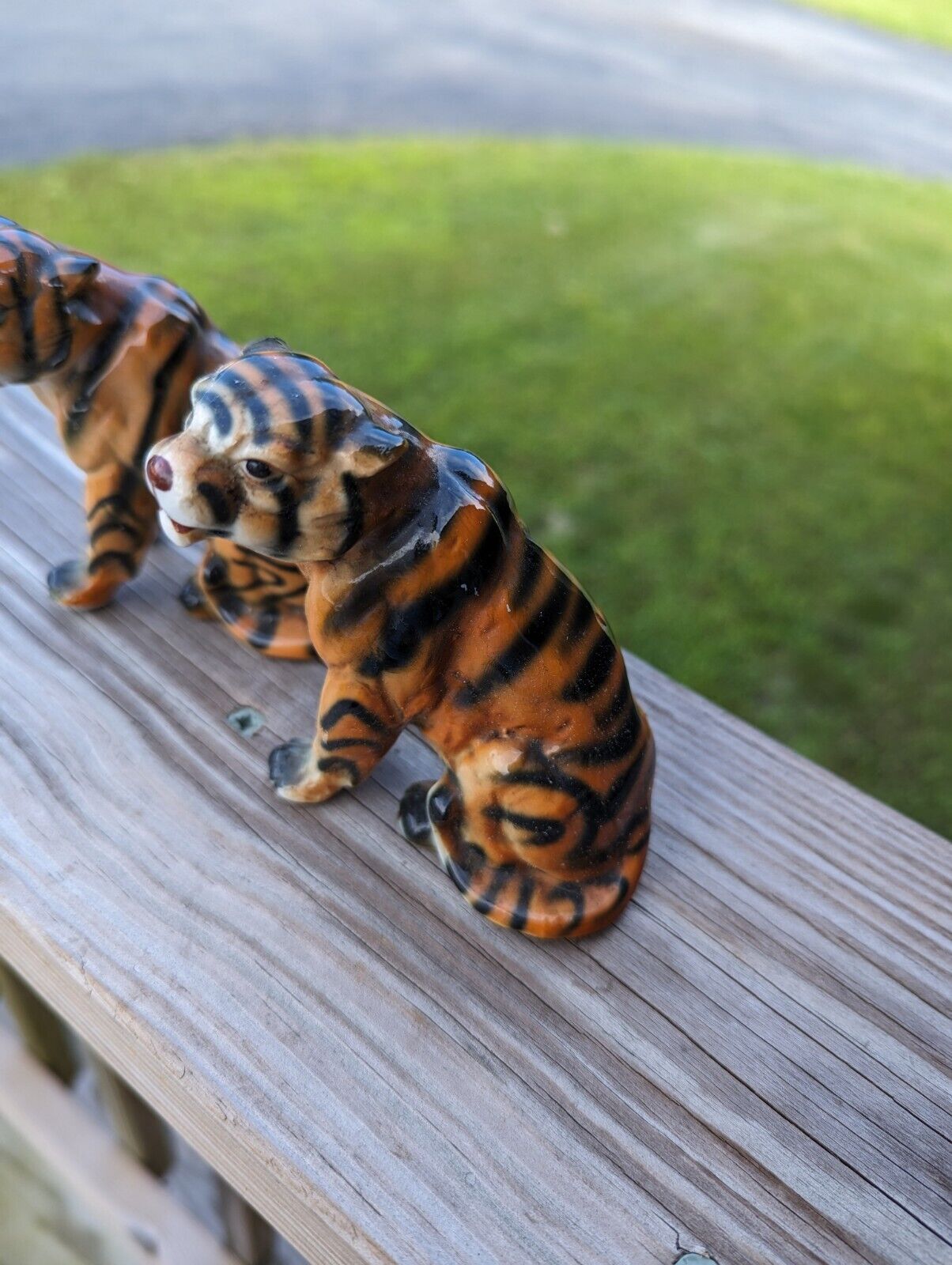 Vintage Two Ceramic Tigers