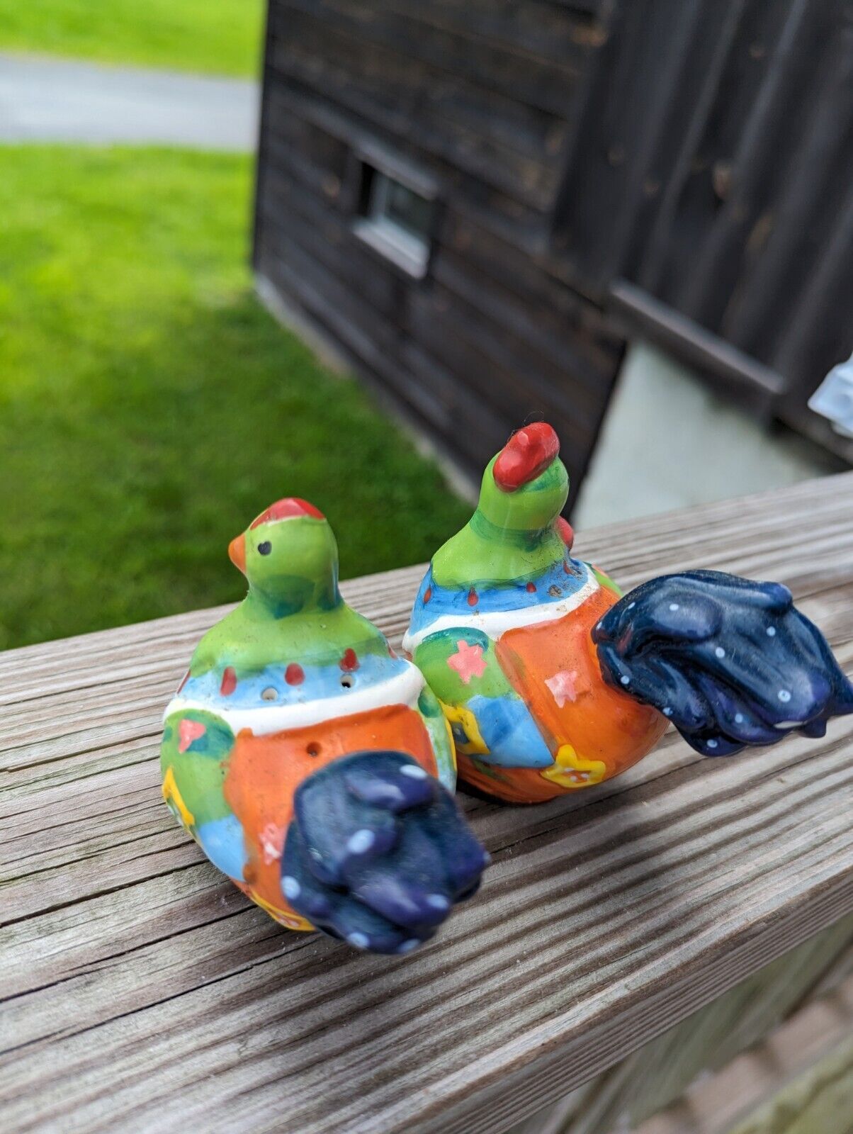 Vintage Bone China Chicken Shakers