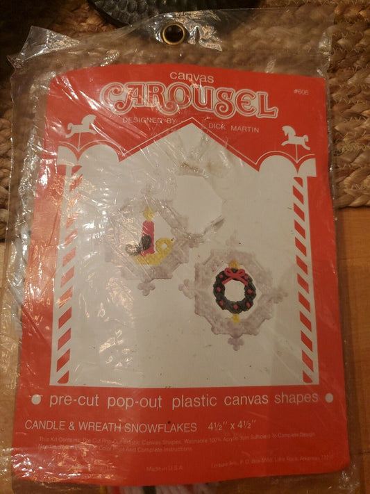 Canvas Carousel by Dick Martin Pre Cut Pop Out Plastic Canvas Needlecraft