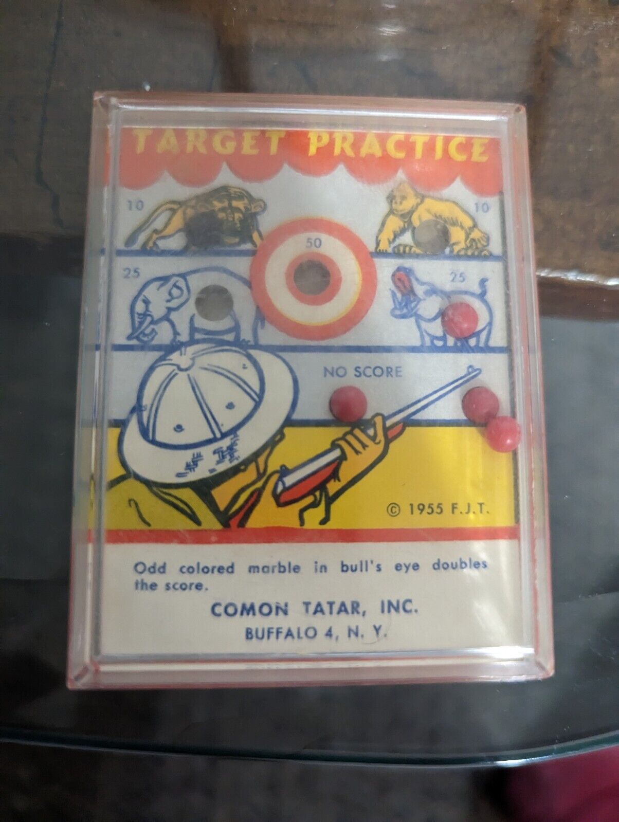 Vintage Target Practice Pinhole Game 1955 Comon Tartar Inc